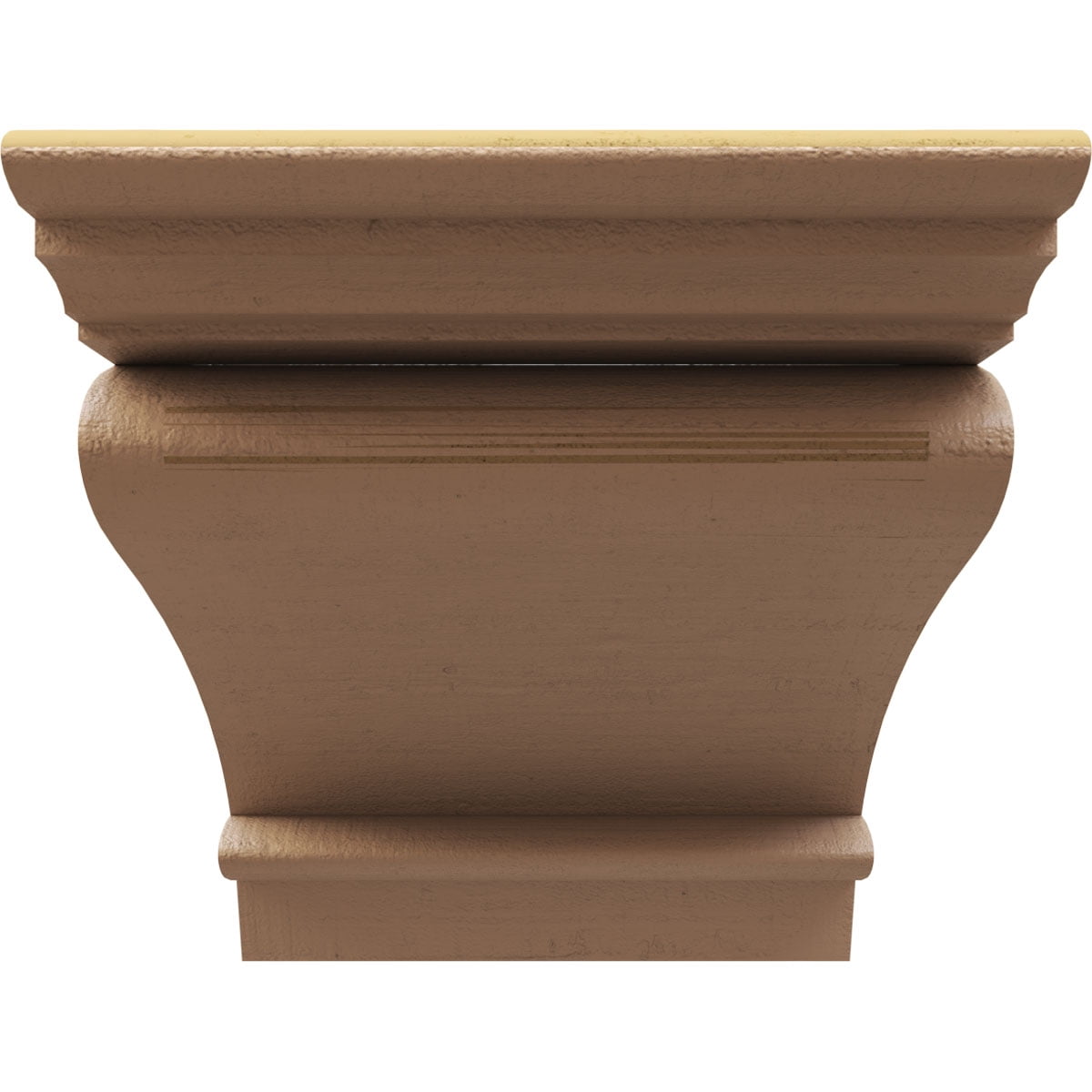 11"W x 22"D x 11"H Wide Mayflower Rough Cedar Woodgrain TimberThane Corbel, Primed Tan