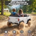thumbnail image 6 of Ford Bronco Ride on Toy Car 2 Seater, 24V Powered Ride on Car with Remote Control, Electric Car for Kids Toddlers w/Bluetooth, 4 Wheelers Truck for Boys Girls Ages 3-8, White, 6 of 8