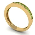 thumbnail image 2 of 0.84 ct Brilliant Princess Cut Natural Peridot 14k Yellow Gold Stackable Band SZ 10.25, 2 of 6