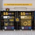thumbnail image 5 of Tall & Wide Metal Garage Storage Cabinet with Wheels & Pegboards, 43''W x 22''D x 72''H Locking Rolling Tool Storage Cabinet with Locking Doors and Adjustable Shelves, 5 of 7