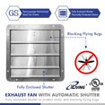 thumbnail image 3 of Ventilador de escape iLiving ILG8SF16V-ST montado en la pared de 16 pulgadas, 3 of 5
