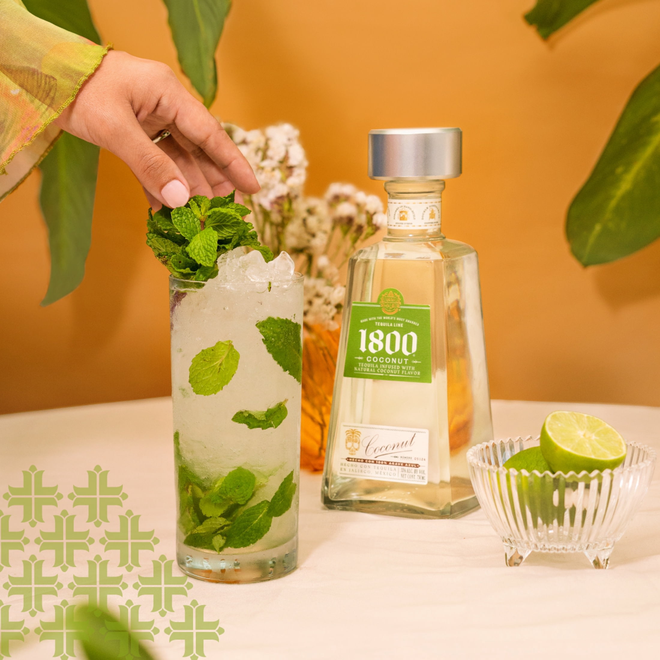 1800 Tequila Coconut, 750 ml Glass Bottle, 35% ABV