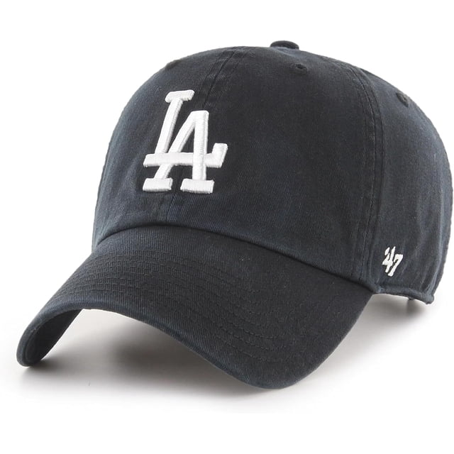 47 MLB Gorra ajustable unisex para adultos, color alternativo, talla única (US Alpha One Size Los Angeles Dodgers negro blanco)