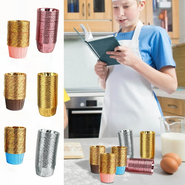 Vaidha Large Flanged Cake Cups Multicolor Baking Desserts High Temperature Cake Cups