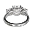 thumbnail image 4 of HeartsAndYou 3ct Round Cut Moissanite Engagement Ring for Women Trilogy Solitaire 18k White Gold over Silver, 4 of 8