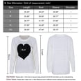 thumbnail image 6 of Women Sweaters Heart Front Crew Neck Long Sleeve Knitted Pullover Sweater, 6 of 7