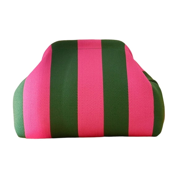 GIPQJK Knit Wristlet Cosmetic Bag Portable Travel Makeup Pouch Striped Storage Organizer for Women Outdoor Toiletry Case A