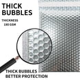 thumbnail image 6 of Pack of 50 10 x 12 inch Silver Metallic Bubble Mailers, Self-Seal Thermal Insulated Padded Envelope, 6 of 8