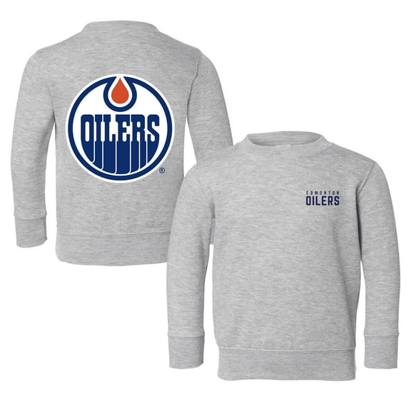 Toddler Chad & Jake Heather Gray Edmonton Oilers Pullover Sweatshirt
