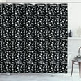 thumbnail image 1 of Ambesonne Black and White Shower Curtain, Dragonfly Tulip, 69"Wx84"L, Black and White, 1 of 3