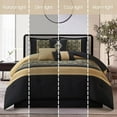 thumbnail image 5 of Nanshing 7 Piece Comforter Set, California King, Black Gold, 5 of 7