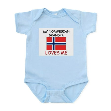 

CafePress - My Norwegian Grandpa Loves Me Infant Bodysuit - Baby Light Bodysuit Size Newborn - 24 Months