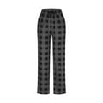 thumbnail image 3 of Ydkzymd Mens Buffalo Plaid Pajama Pants Buffalo Plaid Flannel Mens Plaid Pajama Pants and White Lounge Drawstring Sleepwear Pj Pants with Pockets Pajamas High Waist Pants L Black, 3 of 4