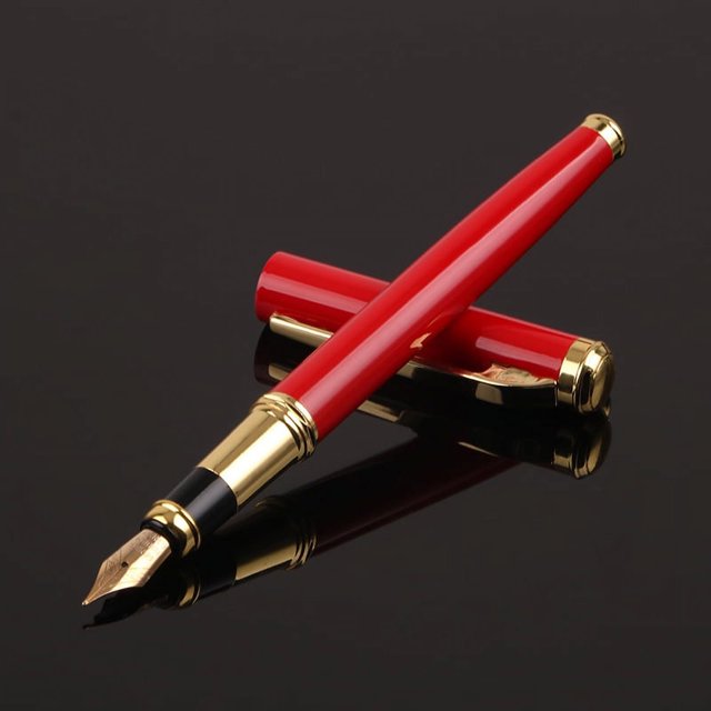 Bolígrafo de metal n.° 109, bolígrafo para estudiantes, bolígrafo de tinta para caligrafía, bolígrafo de regalo impreso