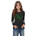 thumbnail image 4 of Blusas y camisas de manga larga con cuello redondo, moda del Día de San Patricio, blusa informal con estampado bonito de manga larga para niños y niñas., 4 of 5