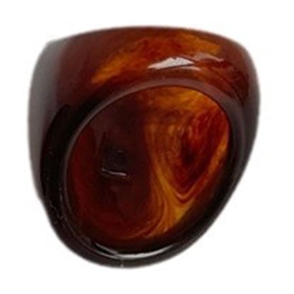 Unique Brown Resin Rings Jewelry Trendy Brown Resin Rings Crafted For Individualistic Styles And Simplistic Elegances