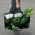 thumbnail image 7 of Tropical Jungle Palm Leaves Large Capacity Reusable Foldable Oxford Cloth Toy Basket - Beach Bag, Shopping Bags, Laundry Basket, 7 of 7