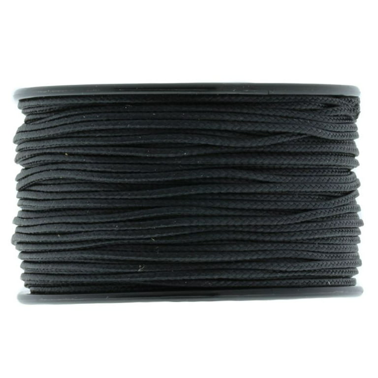 Micro Cord Paracord 1.18mm x 125' Black by Jig Pro Shop - Made in the USA