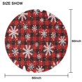 thumbnail image 6 of Red and Black Christmas Snowflake Pattern Round Tablecloth 60"x60",Wrinkle Wipeable Table Cloth for Kitchen Dining Room Picnic Patio Party, 6 of 6
