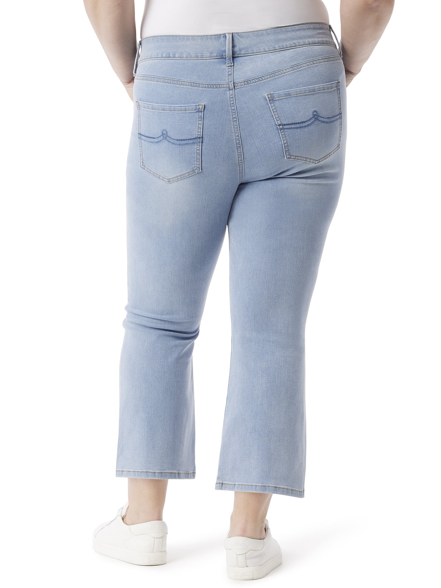 Gloria Vanderbilt Swan Series Women's Plus Tummy Sculpt Bootleg 5 Pocket Ankle Jeans, Sizes 16-24
