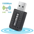 thumbnail image 4 of Adaptador USB para PC, Adaptador ámbrico 1300Mbps Red ámbrica de banda dual, / 5.8GHz para PC de escritorio, Mini adaptador Yotijar Adaptador de red, 4 of 10