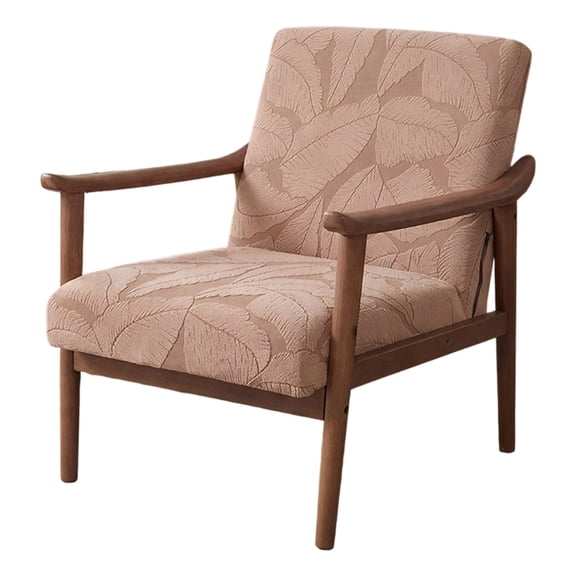 Elastic Middle Century Modern Chair Slipcover Polyester Fabric Armchair Cover, Crumb Guard Seat Layer for Living Room Dining Study Chairs
