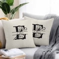 thumbnail image 2 of Throw Pillow Covers 18x18 Inch Set of 2, Letter E Waterproof Outdoor Pillow Covers, Monogram Words Decorative Cushion Pillowcases for Couch, Sofa, Bed, Garden, Patio, 2 of 9