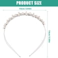 thumbnail image 2 of KAKOWELY Pasadores/Diadema/Pinza para el pelo/Lazo para el pelo de novia con decoración de perlas de estrás (plateados), 2 of 4
