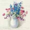 thumbnail image 2 of Rowan, Carol 15x15 White Modern Wood Framed Museum Art Print Titled - Ironstone Bouquet II Bright, 2 of 4