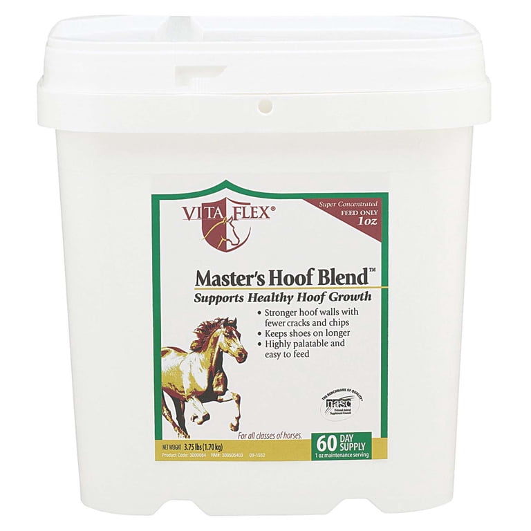 Vita Flex Pro Master's Hoof Blend Formula - 20 Lb Bucket, 320 Day Supply For Horses