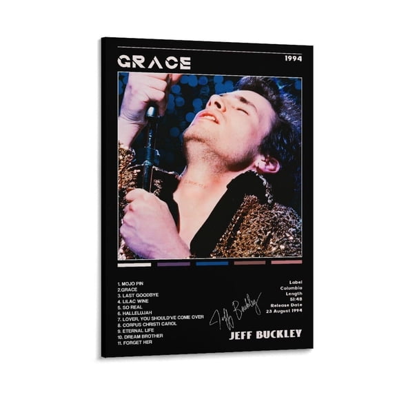 Jeff Buckley Rock 90s Poster Poster Prints Canvas Wall Art for Trendy Dorm Room Decor Aesthetic Gift