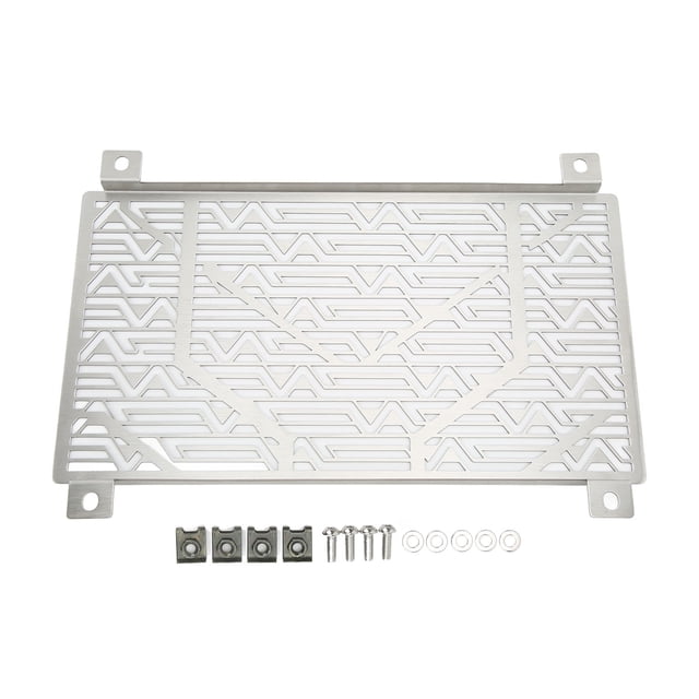Water Guard, Rustproof Solid Motorcycle Radiator Grille High Density For Modification Silver