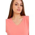 thumbnail image 2 of Wear Sierra Women’s Long Sleeve V-Neck T-Shirt, Dark Powder Pima Cotton, Small, 2 of 9