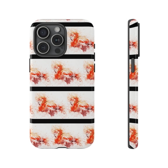 Flamingo Tough iPhone 15 Case-iPhone Case-iPhone-Orange & Black iPhone Case