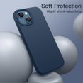 thumbnail image 4 of JETech Silicone Case for iPhone 13 Mini 5.4-Inch, Silky-Soft Touch Full-Body Protective Phone Case, Shockproof Cover with Microfiber Lining (Navy), 4 of 6