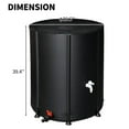 thumbnail image 5 of Zimtown 132 Gallon Portable Rain Barrel Farms Water Storage Saver for Patio - Black, 5 of 8