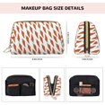 thumbnail image 2 of Carrot print Makeup Bag, Leather Waterproof Travel Toiletry Bag, Large Capacity Cosmetic Bag Make up Bags Organizer fro Travel Size Toiletries Women Girls, 2 of 4