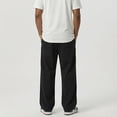 thumbnail image 6 of Viadha Mens Baggy Sweatpants Textured Elastic Drawstring Waist Breathable Wide Leg Casual Wide Leg Pants Straight Sweatpants Joggers with Pockets, 6 of 6