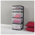 thumbnail image 3 of Plastic 5-Drawer Tower, Black with Clear Drawers, Adult Default, 3 of 3