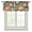 Black, variant on Pink Flamingos Semi Sheer Valance Curtains Watercolor Monstera Leaf Green Tropical Plant Voile Valances Curtain Rod Pocket Small Window Treatment for Kitchen Bathroom Cafe 60"x18"