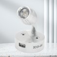 thumbnail image 1 of Iluminación Interior Lámpara de noche para pared de barco, 230LM, USB, luz Interior para remolque (plateada cálida), CC de 12V, 2 uds. Likrtyny Para estrenar, 1 of 5