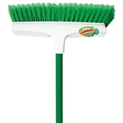 Libman Smooth Sweep Indoor Push Broom Green Steel Handle Soft Green Broom Fibers