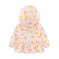 thumbnail image 5 of XBASW Kids Girls Printing Sun Protection Jacket Hooded Toddler Sun Shirt UPF 50+ UV Rash Guard Coat for 3-8 Years, 5 of 9