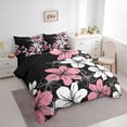 thumbnail image 3 of Homewish Cute Cartoon Floral 7-Piece Twin Bedding Sets,Country Natural Plant Bedding Comforter Set,Pink Black White Sheet Sets For Adult,Super Cozy Room Decor Reversible, 3 of 8