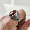 thumbnail image 6 of Mahogany Jasper Mans Ring, Natural Mahogany Jasper Ring, Silver Jewelry, 925 Silver Ring, Birthday Gift, Heavy Mens Ring, Arabic Design, Ottoman Style Ring, Christmas, Turkey Mens Signet Ring, 6 of 7