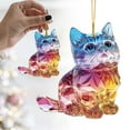 thumbnail image 2 of MOQIN Colorful Kitten Desktop Standing Decoration,Acrylic Decorative Sign Cat Figurine,2D Flat Decoration,Cat Lovers Gifts,Valentines Day Gifts,for Christmas Tree Holiday Decoration, 2 of 8
