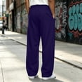 thumbnail image 4 of MXALUOB Open Bottom Sweatpants Men Straight Leg Drawstring Athletic Pants Full Length Loose Fit Pleated Fashion Pant Gym Running Trousers, 4 of 6
