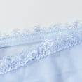 thumbnail image 5 of XFLWAM Women Lace Trim Underwear Sexy Sheer Mesh Breathable Panties Stretch Seamless Bikini Briefs Light Blue L, 5 of 8