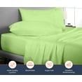 thumbnail image 2 of SGI Bedding Microfiber Made Bed Sheet Set - King Size Sheets Microfiber Sheets Soft, Durable Sheets 15" Deep Sage, 2 of 7