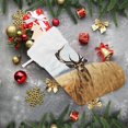 thumbnail image 6 of 1 PCS Christmas Stocking Deer Pattern Big Warm 18 x 12 Inch Hanging Xmas Stockings Decoration for Family Party Ornaments Decor Fireplace Holiday Gift Decor, 6 of 7